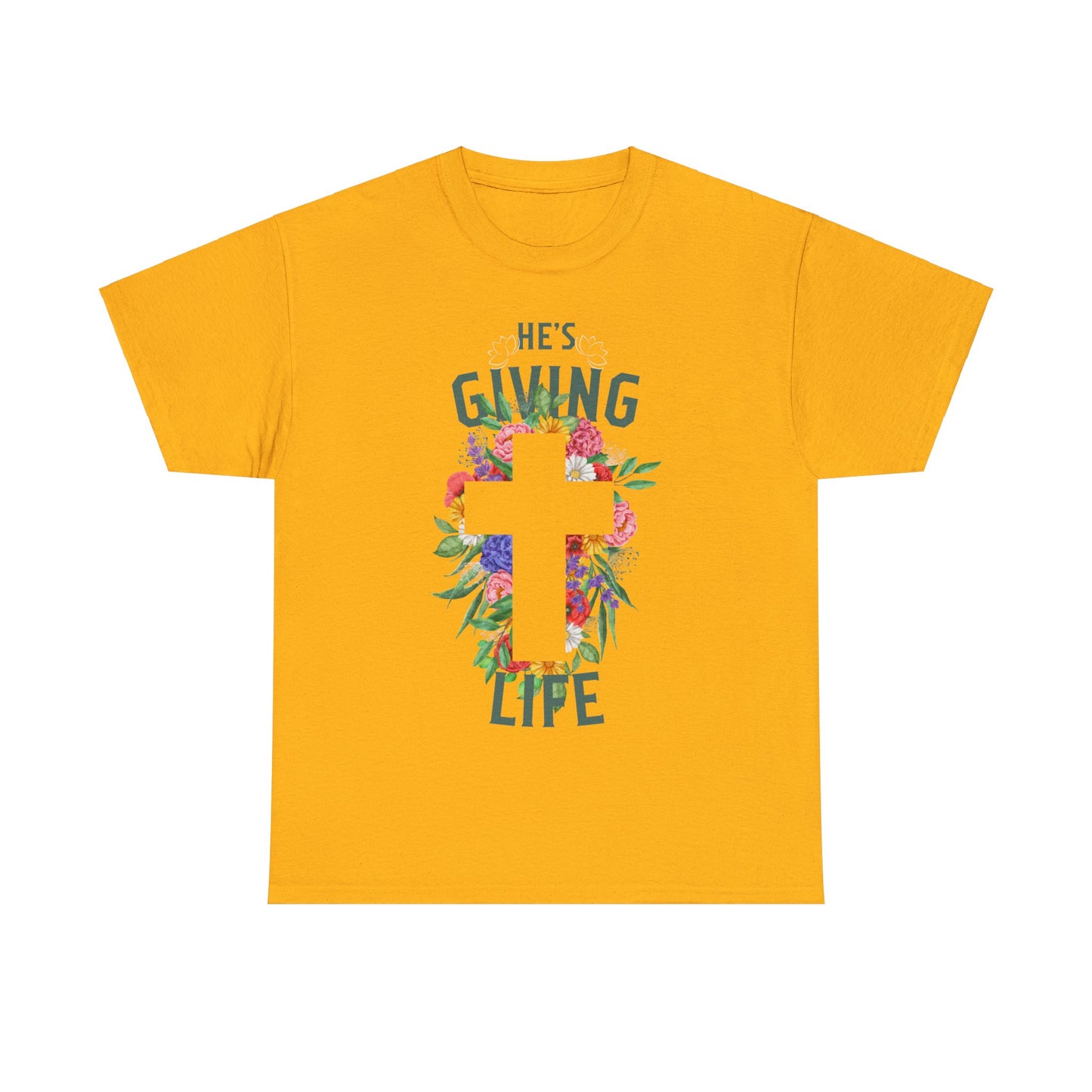 He's Giving Life Heavy Cotton Tee