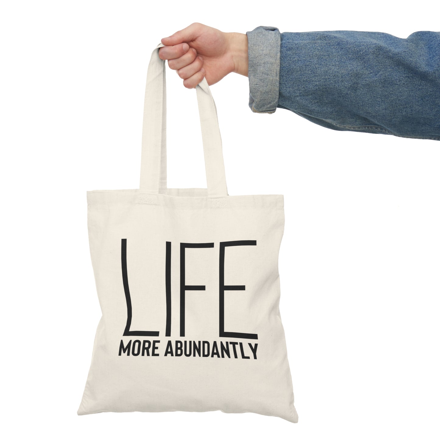 Life More Abundantly Natural Tote Bag